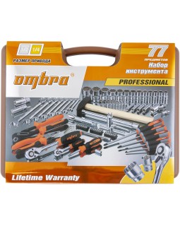 Набор инструмента универсальный 1/4", 1/2"DR с головками торцевыми 12-гранными 1/2"DR, 77 предметов-foto3