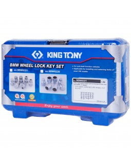 Набор насадок для монтажа/демонтажа секреток колес BMW, 21 предмет KING TONY 9BW0221-foto5