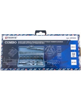 Набор метчиков трехпроходных ручных универсальных и плашек круглых ручных серий COMBO М3-М12, HSS-G,-foto2