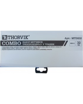 Набор метчиков трехпроходных ручных универсальных и плашек круглых ручных серий COMBO М3-М12, HSS-G,-foto3