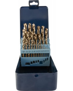 Набор спиральных сверл по металлу HSS Co в металлическом кейсе, d1.0-13.0 мм, 25 предметов-foto2