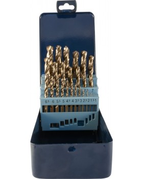 Набор спиральных сверл по металлу HSS Co в металлическом кейсе, d1.0-13.0 мм, 25 предметов-foto2