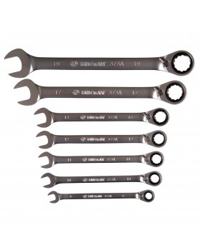 Набор комбинированных трещоточных ключей, 8-19 мм, чехол из теторона, 7 предметов KING TONY 122A07MR-foto5