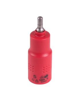 Насадка (бита) торцевая диэлектрическая 1/2", HEX, 5 мм, L = 75 мм KING TONY 4025VE05-foto2