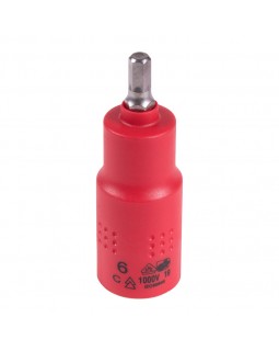 Насадка (бита) торцевая диэлектрическая 1/2&quot;, HEX, 6 мм, L = 75 мм KING TONY 4025VE06-foto2