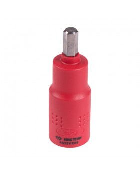 Насадка (бита) торцевая диэлектрическая 1/2&quot;, HEX, 8 мм, L = 75 мм KING TONY 4025VE08