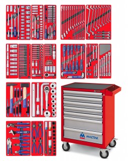 Набор инструментов &quot;ЭКСПЕРТ&quot; в красной тележке, 323 предмета МАСТАК 52-07323R