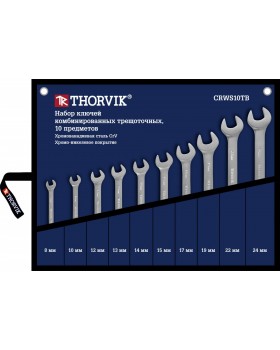 CRWS10TB Набор ключей гаечных комбинированных трещоточных в сумке, 8-24 мм, 10 предметов