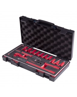 Набор торцевых диэлектрических головок с принадлежностями 3/8&quot;, шестигранные, 10-19 мм, 14 пред-foto2