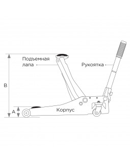 Домкрат подкатной 3 т, низкопрофильный KING TONY 9TYT133-03A-B-foto2