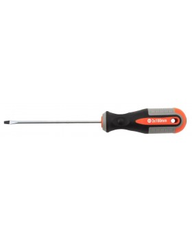 Отвертка стержневая шлицевая ROUND GRIP, SL3x100 мм