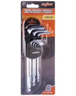 Набор ключей торцевых шестигранных с шаром, H1.5-10 мм, 9 предметов-foto2