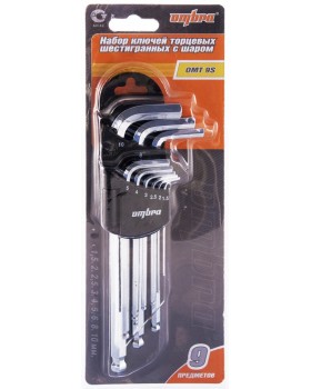 Набор ключей торцевых шестигранных с шаром, H1.5-10 мм, 9 предметов-foto2
