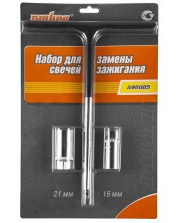 Набор головок торцевых свечных c магнитным держателем и Т-образной рукояткой 3/8"DR, 16 и 21 мм, 3 п-foto2