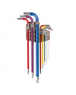 Набор Г-образных шестигранников 1,5-10 мм, длинные, с шаровым окончанием, 9 предметов KING TONY 2010-foto2