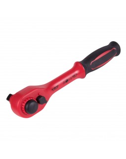 Трещотка диэлектрическая 1/2", 250 мм, 24 зубца, флажковая с кнопкой, фиксатор KING TONY 4771VE-foto2