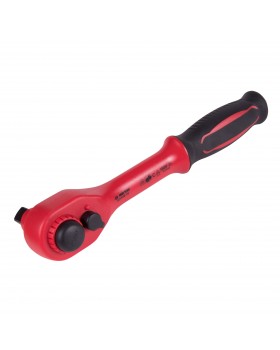 Трещотка диэлектрическая 1/2&quot;, 250 мм, 24 зубца, флажковая с кнопкой, фиксатор KING TONY 4771VE-foto2