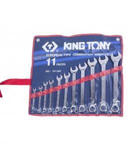 Набор комбинированных ключей, 1/4&quot;-15/16&quot;, 11 предметов KING TONY 1211SR