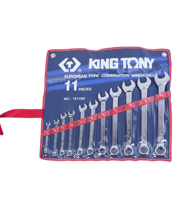 Набор комбинированных ключей, 1/4&quot;-15/16&quot;, 11 предметов KING TONY 1211SR