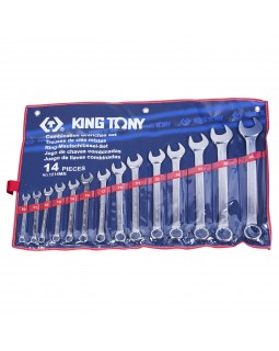 Набор комбинированных ключей, 10-32 мм, 14 предметов KING TONY 1214MR