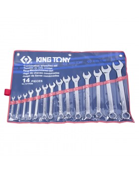 Набор комбинированных ключей, 5/16&quot;-1-1/4&quot;, 14 предметов KING TONY 1214SR