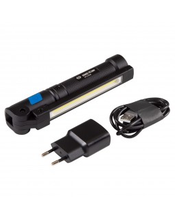 Фонарь светодиодный, шарнирный, магнит, 1+1 элементов, Li-Ion, 3,7 В KING TONY 9TA268A-foto4