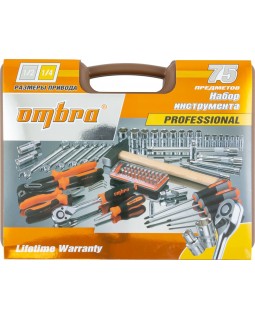 Набор инструмента универсальный 1/4", 1/2"DR, 75 предметов-foto3