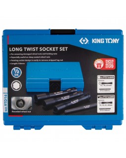 Набор торцевых головок для поврежденных гаек и болтов, 17, 19, 21 мм, 4 предмета KING TONY 9TD164MR-foto4