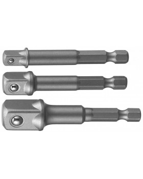Набор переходников для механизированного инструмента 1/4",3/8",1/2"DR*1/4"HDR, 3 предмета