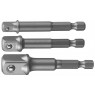 Набор переходников для механизированного инструмента 1/4",3/8",1/2"DR*1/4"HDR, 3 предмета