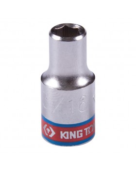 Головка торцевая стандартная шестигранная 1/4&quot;, 3/16&quot;, дюймовая KING TONY 233506S
