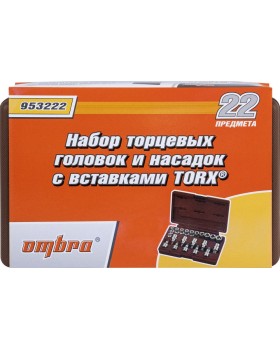 Набор головок торцевых, внешний TORX, и насадок с вставками-битами TORX, 22 предмета-foto5
