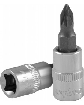 Насадка торцевая 1/4"DR с вставкой-битой POZIDRIVE, PZ2