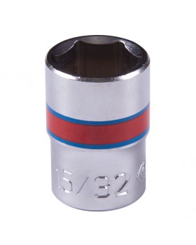 Головка торцевая стандартная шестигранная 1/4&quot;, 15/32&quot;, дюймовая KING TONY 233515S