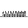 Набор насадок торцевых 1/2"DR с вставками-битами SPLINE на держателе, M5-M18, 9 предметов