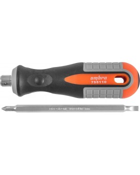 Отвертка стрежневая двусторонняя ROUND GRIP, РН1,SL5x100 мм Отвертка стрежневая двусторонняя ROUND GRIP, РН1,SL5x100 мм
