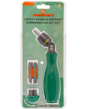 DR0219S Рукоятка отверточная с шарниром со вставками-битами в наборе, 19 предметов-foto2
