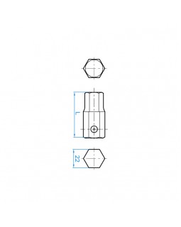 Насадка ударная торцевая 3/4", HEX, 19 мм, L = 54,5 мм KING TONY 195419H-foto2