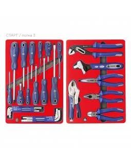 Набор инструментов "СТАРТ" в красной тележке, 161 предмет МАСТАК 52-05161R-foto3