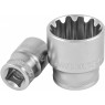 Головка торцевая SUPER TECH 1/2"DR, 17 мм,21/32"