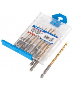 Набор сверл по металлу HSS Tin 1,5-5,0 мм, с шестигранным хвостовиком, 10 предметов KING TONY 11101S-foto2