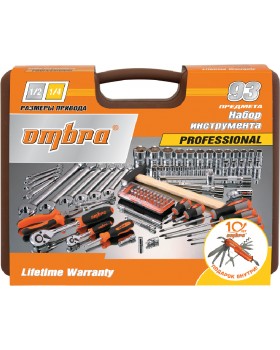 Набор инструмента универсальный 1/4", 1/2"DR, 93 предмета (юбилейная серия)