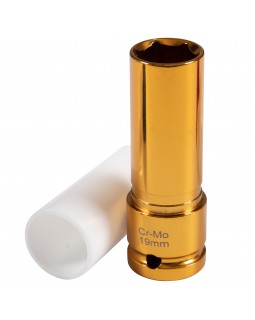 Головка торцевая ударная глубокая 1/2&quot;, 19 мм, тонкостенная, пластиковая защита AFFIX AF0064511-foto2