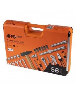Набор инструментов универсальный, 58 предметов AFFIX AF01058C-foto3