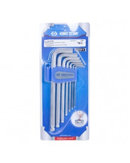 Набор Г-образных шестигранников 3/32"-3/8", с шаровым окончанием, 7 предметов KING TONY 20-foto2