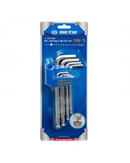 Набор Г-образных шестигранников 1,5-10 мм, с шаровым окончанием, 9 предметов KING TONY 20110MR-foto2