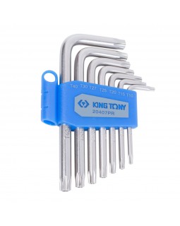 Набор Г-образных TORX, T10-T40, короткие с отверстием, 7 предметов KING TONY 20407PR-foto2