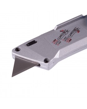 Нож со сменными трапециевидными лезвиями, 19 мм, складной KING TONY 7945-07-foto4