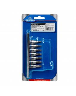 Набор торцевых насадок 1/4&quot;, TORX, Т10-Т40 мм, L = 37 мм, 7 предметов KING TONY 2107PR-foto2