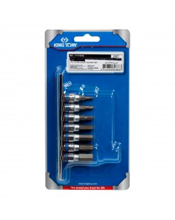 Набор торцевых насадок 1/4&quot;, HEX, 3-10 мм, L = 37 мм, 7 предметов KING TONY 2127PR-foto2